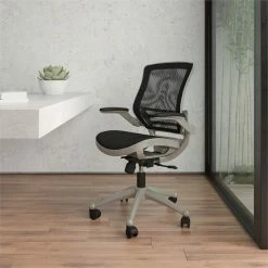 Top 10 🔔 Flash Furniture Mid-Back Mesh Office Swivel Chair In Black And Graphite 🌟 -Deals Writing Desks Store 2283404 10 L