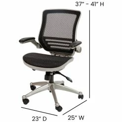 Top 10 🔔 Flash Furniture Mid-Back Mesh Office Swivel Chair In Black And Graphite 🌟 -Deals Writing Desks Store 2283404 20 L