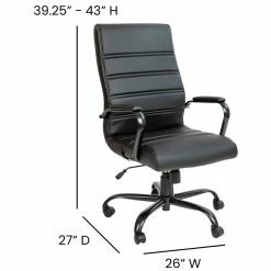 Best Pirce 🧨 Flash Furniture Leather High Back Office Chair In Black 😍 -Deals Writing Desks Store 2283411 18 L
