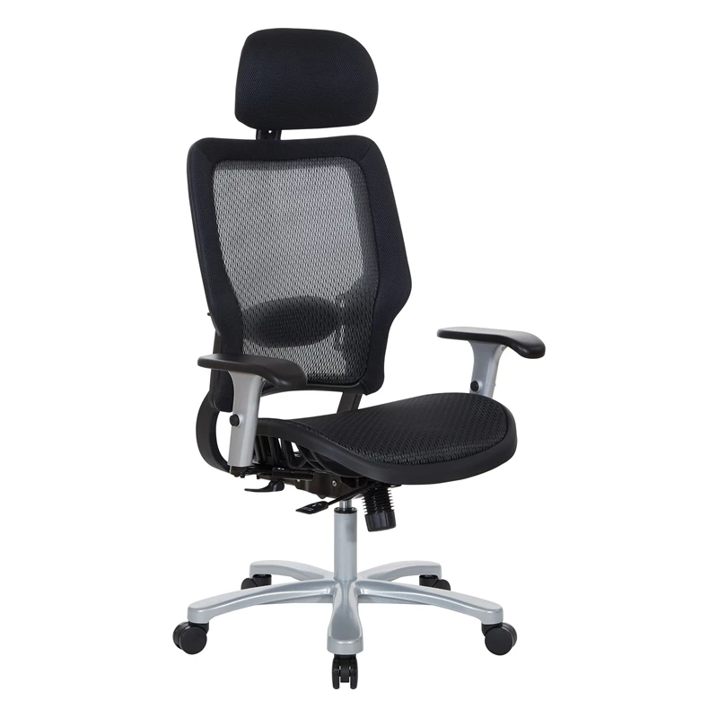 Best Pirce 💯 Office Star Air Grid Big & Tall Ergonomic Chair With Adjustable Headrest In Black Fabric ✨ 3 Best Pirce 💯 Office Star Air Grid Big & Tall Ergonomic Chair With Adjustable Headrest In Black Fabric ✨