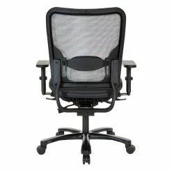 Discount 😍 Office Star Air Grid Big & Tall Ergonomic Chair With 2-Way Adjustable Arms In Black Fabric 🥰 -Deals Writing Desks Store 2293144 3 L