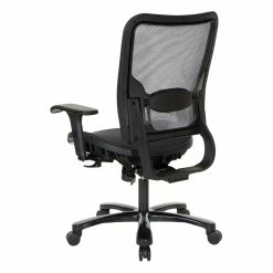 Discount 😍 Office Star Air Grid Big & Tall Ergonomic Chair With 2-Way Adjustable Arms In Black Fabric 🥰 -Deals Writing Desks Store 2293144 4 L
