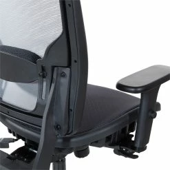 Discount 😍 Office Star Air Grid Big & Tall Ergonomic Chair With 2-Way Adjustable Arms In Black Fabric 🥰 -Deals Writing Desks Store 2293144 6 L