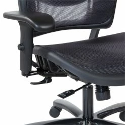Discount 😍 Office Star Air Grid Big & Tall Ergonomic Chair With 2-Way Adjustable Arms In Black Fabric 🥰 -Deals Writing Desks Store 2293144 7 L