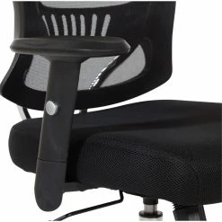 Best deal ⭐ Office Star Mesh Back & Seat Locking Tilt Task Chair With Chrome Base In Black Fabric 😉 -Deals Writing Desks Store 2293145 6 L