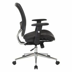 Buy ✨ Office Star Mesh Screen Back Manager's Chair With Height Adjustable Arms In Black Fabric 🥰 -Deals Writing Desks Store 2293146 3 L