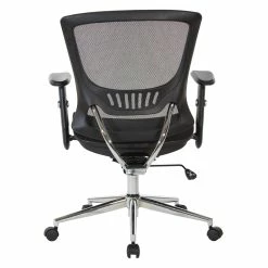 Buy ✨ Office Star Mesh Screen Back Manager's Chair With Height Adjustable Arms In Black Fabric 🥰 -Deals Writing Desks Store 2293146 4 L