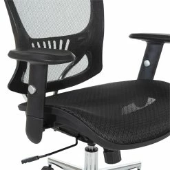 Buy ✨ Office Star Mesh Screen Back Manager's Chair With Height Adjustable Arms In Black Fabric 🥰 -Deals Writing Desks Store 2293146 6 L