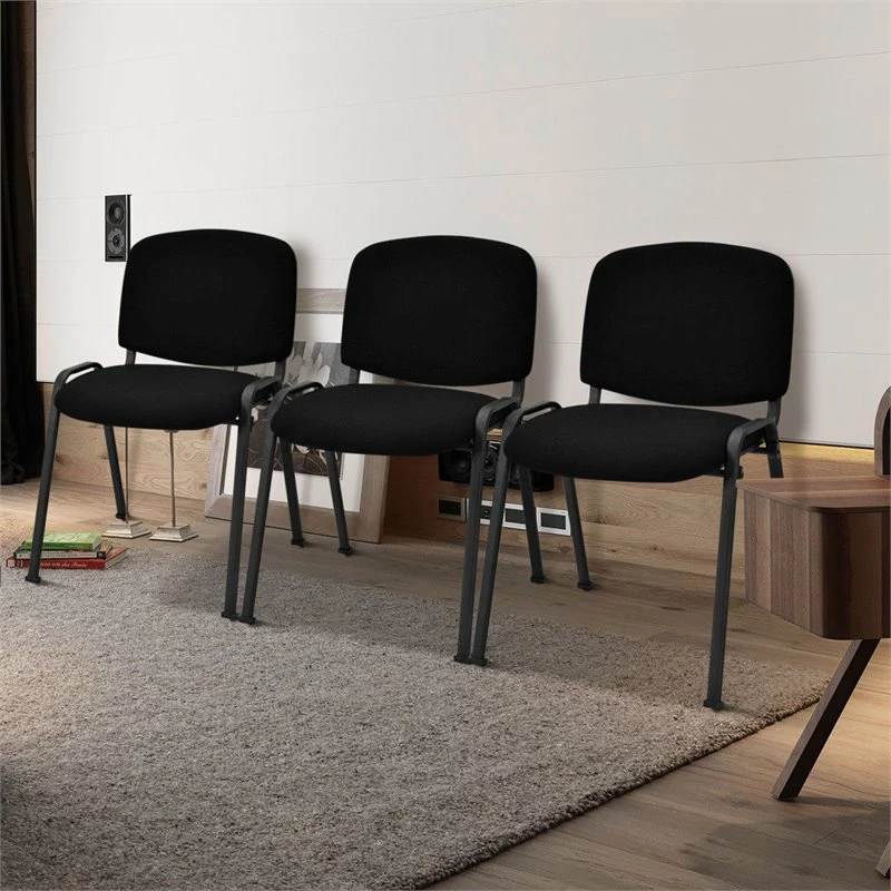 Budget 🛒 Costway Contemporary Steel Conference Office Chairs In Black (Set Of 5) 👏 6 Budget 🛒 Costway Contemporary Steel Conference Office Chairs In Black (Set Of 5) 👏 - Image 4