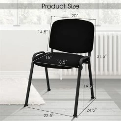 Budget 🛒 Costway Contemporary Steel Conference Office Chairs In Black (Set Of 5) 👏 15 Budget 🛒 Costway Contemporary Steel Conference Office Chairs In Black (Set Of 5) 👏 -Deals Writing Desks Store 2301370 9 L