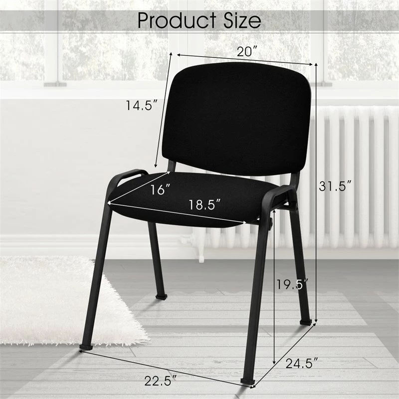 Budget 🛒 Costway Contemporary Steel Conference Office Chairs In Black (Set Of 5) 👏 9 Budget 🛒 Costway Contemporary Steel Conference Office Chairs In Black (Set Of 5) 👏 - Image 7