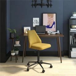 Best reviews of ❤️ DHP Novogratz Brittany Office Chair With Casters In Mustard Linen 😍 -Deals Writing Desks Store 2302685 2 L