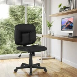 Top 10 ⭐ Costway Contemporary Sponge And Mesh Computer Chair With Low Back In Black 💯 -Deals Writing Desks Store 2314346 1 L