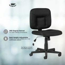 Top 10 ⭐ Costway Contemporary Sponge And Mesh Computer Chair With Low Back In Black 💯 -Deals Writing Desks Store 2314346 6 L