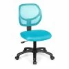 Best Sale 💯 Costway Sponge Adjustable Height Low-Back Armless Computer Desk Chair In Blue 👍 -Deals Writing Desks Store 2314347 L