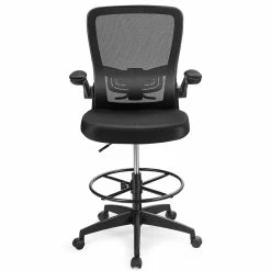 Best deal 🌟 Costway Sponge Adjustable Height Drafting Chair With Lumbar Support In Black 🔥 19 Best deal 🌟 Costway Sponge Adjustable Height Drafting Chair With Lumbar Support In Black 🔥 -Deals Writing Desks Store 2326236 3 L