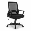 Discount 🥰 Costway Sponge Adjustable Height Home Office Chair With Lumbar Support In Black 🛒 -Deals Writing Desks Store 2326427 L