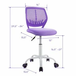 Wholesale ⭐ Costway Sponge Adjustable Mid Back Swivel Armless Office Chair In Purple 🔔 15 Wholesale ⭐ Costway Sponge Adjustable Mid Back Swivel Armless Office Chair In Purple 🔔 -Deals Writing Desks Store 2326457 10 L