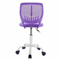 Wholesale ⭐ Costway Sponge Adjustable Mid Back Swivel Armless Office Chair In Purple 🔔 17 Wholesale ⭐ Costway Sponge Adjustable Mid Back Swivel Armless Office Chair In Purple 🔔 -Deals Writing Desks Store 2326457 3 L