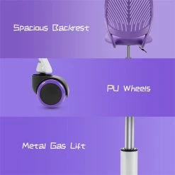 Wholesale ⭐ Costway Sponge Adjustable Mid Back Swivel Armless Office Chair In Purple 🔔 22 Wholesale ⭐ Costway Sponge Adjustable Mid Back Swivel Armless Office Chair In Purple 🔔 -Deals Writing Desks Store 2326457 8 L