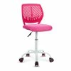 New 🌟 Costway Sponge Adjustable Mid Back Swivel Armless Office Chair In Pink 👍 -Deals Writing Desks Store 2326468 L