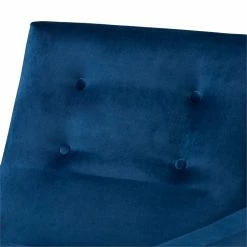 Best Sale 🥰 Bowery Hill Fabric Upholstered And Brown Finished Wood Lounge Chair 🎁 -Deals Writing Desks Store 2327517 4 L