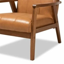 Wholesale ๐ Bowery Hill Tan Faux Leather Upholstered And Brown Finished Wood Lounge Chair ๐ 14 Wholesale ๐ Bowery Hill Tan Faux Leather Upholstered And Brown Finished Wood Lounge Chair ๐ -Deals Writing Desks Store 2327617 4 L