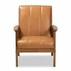 Wholesale 🎉 Bowery Hill Tan Faux Leather Upholstered And Brown Finished Wood Lounge Chair 🛒 2 Wholesale 🎉 Bowery Hill Tan Faux Leather Upholstered And Brown Finished Wood Lounge Chair 🛒 -Deals Writing Desks Store 2327617 L