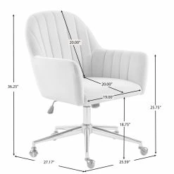 Best deal 😀 Home Fare Channeled Back Office Chair In Navy Blue Velvet 🥰 15 Best deal 😀 Home Fare Channeled Back Office Chair In Navy Blue Velvet 🥰 -Deals Writing Desks Store 2367767 7 L