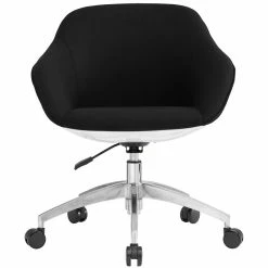 Coupon ❤️ Techni Mobili Fabric Upholstered Office Swivel Chair In Black 🛒 -Deals Writing Desks Store 2385407 11 L