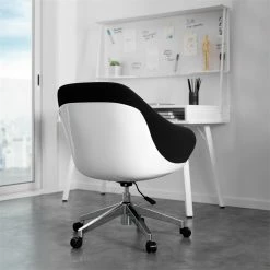 Coupon ❤️ Techni Mobili Fabric Upholstered Office Swivel Chair In Black 🛒 -Deals Writing Desks Store 2385407 14 L