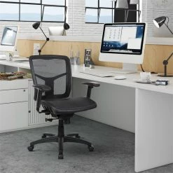 Buy ✨ Office Star ProGrid Back Manager's Chair With Adjustable Arms In Black Fabric 😀 -Deals Writing Desks Store 2390188 1 L