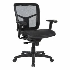 Buy ✨ Office Star ProGrid Back Manager's Chair With Adjustable Arms In Black Fabric 😀 -Deals Writing Desks Store 2390188 7 L