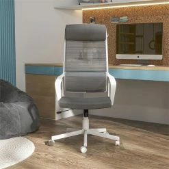 Buy 💯 Furniture Of America Tilah Metal And Mesh Adjustable Office Chair In Gray 🎁 -Deals Writing Desks Store 2393914 10 L