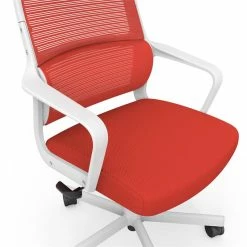 Cheap 🎁 Furniture Of America Tilah Metal And Mesh Adjustable Office Chair In Red 🎉 -Deals Writing Desks Store 2393916 12 L