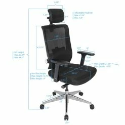 Best deal ✨ Pemberly Row Ergonomic Mesh Office Swivel Chair In Black 👍 -Deals Writing Desks Store 2394348 2 L