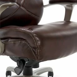 Best Pirce 😍 La-Z-Boy Office La-Z-Boy Cantania Executive Office Chair With AIR Technology In Brown 😀 -Deals Writing Desks Store 2404152 17 L