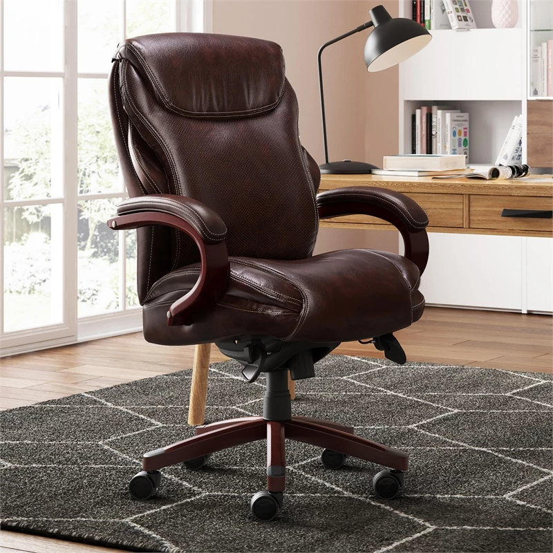 Best deal ๐ La-Z-Boy Office La-Z-Boy Hyland Executive Office Chair With AIR Lumbar Technology Mahogany Brown ๐ฅฐ 4 Best deal ๐ La-Z-Boy Office La-Z-Boy Hyland Executive Office Chair With AIR Lumbar Technology Mahogany Brown ๐ฅฐ - Image 2