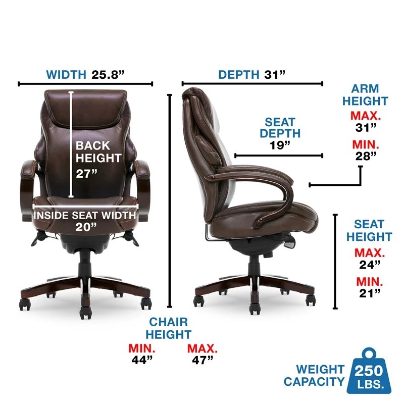 Best deal ๐ La-Z-Boy Office La-Z-Boy Hyland Executive Office Chair With AIR Lumbar Technology Mahogany Brown ๐ฅฐ 5 Best deal ๐ La-Z-Boy Office La-Z-Boy Hyland Executive Office Chair With AIR Lumbar Technology Mahogany Brown ๐ฅฐ - Image 3