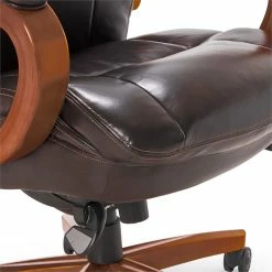 Buy 👍 La-Z-Boy Office La-Z-Boy Big And Tall Trafford Executive Office Chair With AIR Lumbar Brown 🥰 -Deals Writing Desks Store 2404154 22 L