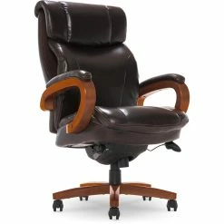 Buy 👍 La-Z-Boy Office La-Z-Boy Big And Tall Trafford Executive Office Chair With AIR Lumbar Brown 🥰 -Deals Writing Desks Store 2404154 26 L