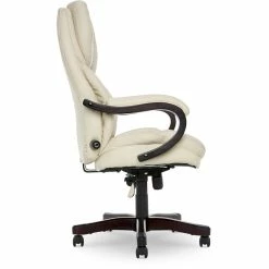 Best reviews of 🤩 Serta At Home Serta Conway Big And Tall Executive Office Chair With Wood Accents Ivory White 👍 -Deals Writing Desks Store 2404160 36 L