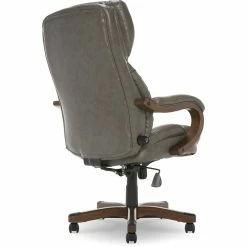 Outlet ⌛ Serta At Home Serta Conway Big And Tall Executive Office Chair With Wood Accents Gray ✨ -Deals Writing Desks Store 2404161 29 L