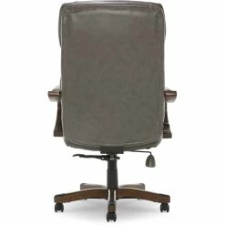Outlet ⌛ Serta At Home Serta Conway Big And Tall Executive Office Chair With Wood Accents Gray ✨ -Deals Writing Desks Store 2404161 30 L