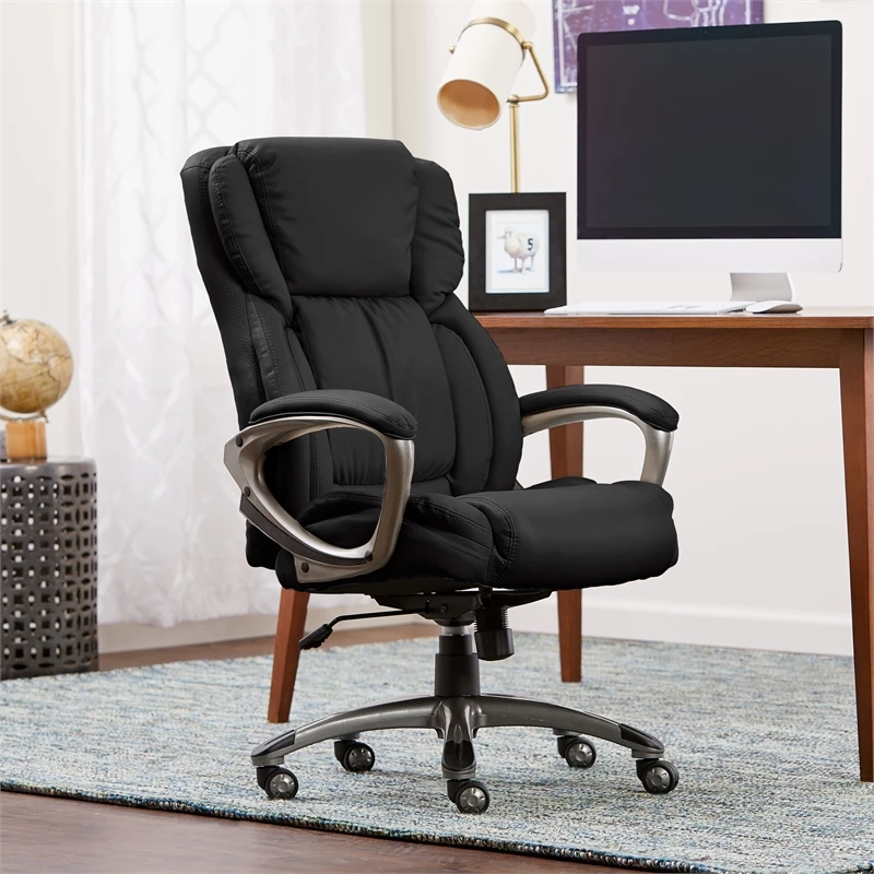 Budget ⭐ Serta At Home Serta Garret Executive Office Chair Black Bonded Leather 🌟 4 Budget ⭐ Serta At Home Serta Garret Executive Office Chair Black Bonded Leather 🌟 - Image 2