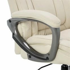 Best Sale 🎉 Serta At Home Serta Garrett Executive Office Chair Ivory White 🎉 -Deals Writing Desks Store 2404163 16 L