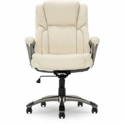 Best Sale 🎉 Serta At Home Serta Garrett Executive Office Chair Ivory White 🎉 -Deals Writing Desks Store 2404163 21 L