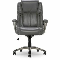 Budget 🔥 Serta At Home Serta Garret Executive Office Chair Gray Bonded Leather ❤️ -Deals Writing Desks Store 2404164 22 L