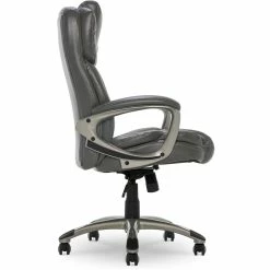 Budget 🔥 Serta At Home Serta Garret Executive Office Chair Gray Bonded Leather ❤️ -Deals Writing Desks Store 2404164 24 L