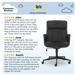 Best Pirce 💯 Serta At Home Serta Hannah Microfiber Office Chair With Headrest Pillow Charcoal Gray ✔️ -Deals Writing Desks Store 2404165 22 L